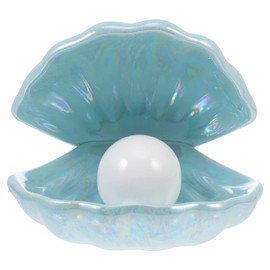 IMIKEYA Mushroom Lamp Shell Pearl Light: LED Pearl Night Light Pearl Lamp Nightlight Novelty Pearl Light Bedside Night Lamp for Kids Room, Bedroom, Living Room Home Decor (Blue) Oyster Shells