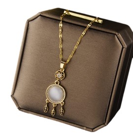 Collar Atrapasueños Chapado En Oro 18k para mujer Con Cadena + Caja Regalo original para novia esposa mamá