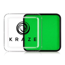 Kraze FX Square - Neon Green (25 gm) - Water Activated, Professional UV Glow Blacklight Reactive Face Painting Colors, Hypoallergenic, Safe, Washable Fluorescent Face & Body Paint