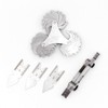 5 Pcs Thread Pitch Gauges Measure Tool Set,Stainless Steel Thread