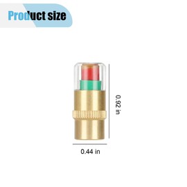 12PCS Car Tire Pressure Monitor Valve Stem Caps, 3-Color Eye Alert Valve Stem Caps Sensor Indicator, 2.4Bar 36PSI Tire Pressure Gauge Valve Caps for Cars, SUVs, Trucks, Motorcycles, Bicycles (Gold)