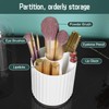 JessLab Makeup Brush Holder Organizer with Lid, 360 Degree Rotatable