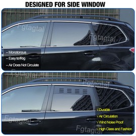 Window Air Vent Cover Compatible with Subaru Forester 2013-2018 Aluminum Rear Side Window Louvers Air Vent Shades Cover Trim Accessories, 2PCS