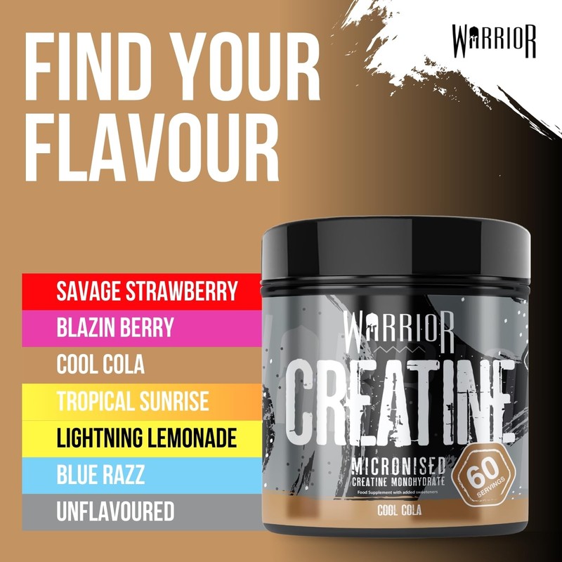 Warrior Creatine Monohydrate Powder 300g – Micronised – Proven to
