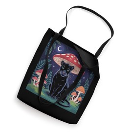 Women Black Panther Cottagcore Mushroom Hat Grunge Aesthetic Tote Bag