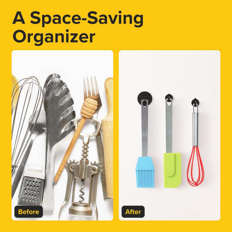 X-bet MAGNET Black Magnetic Hooks 6 PCs (27 LBS), Size: