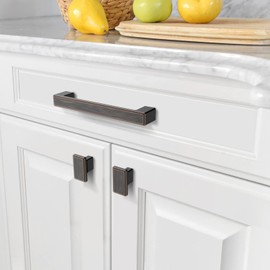 Asidrama 10 Pack 5 Inch(128mm) Oil Rubbed Bronze Kitchen Cabinet Handles, Cabinet Pulls Kitchen Cabinet Hardware Cupboard Handles Drawer Handles Dresser Pulls