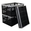 Asking 4-Pack 42 L Stackable Collapsible Crate, Plastic Folding Storage