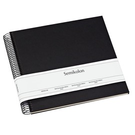 Spiral Album ''Economy'' medium/cream black +++ 20 sheets photo mounting board +++ SCRAP - PHOTOBOOK +++ Quality made by Semikolon