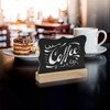 Abwischbare Holzkreidetafel, 6pcs Holz Mini Chalkboard Zeichen, Kreidetafeln Klein, Kreidetafeln