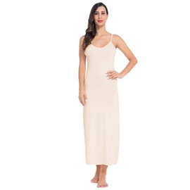 Subuteay Full Slip for Women Under Dresses Spaghetti Straps Long Slips Dress Nude XX-Large