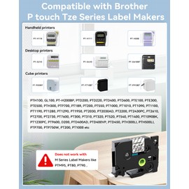 2-Pack TZe-131 TZ-131 Compatible TZe Clear Tape 12mm 0.47inch for Brother P-Touch Label Tape Black on Clear, Use for Brother PT-D210 PT-H110 PTD400AD PT-D600 PT-D200 PT-P300BT, 1/2 inch x 26.2 ft