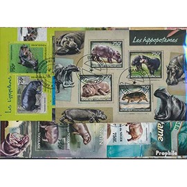 Prophila Collection Motifs 25 Different Hippo Stamps (Stamps for Collectors) Other Mammals (Monkeys/Dinos/Elephants …)