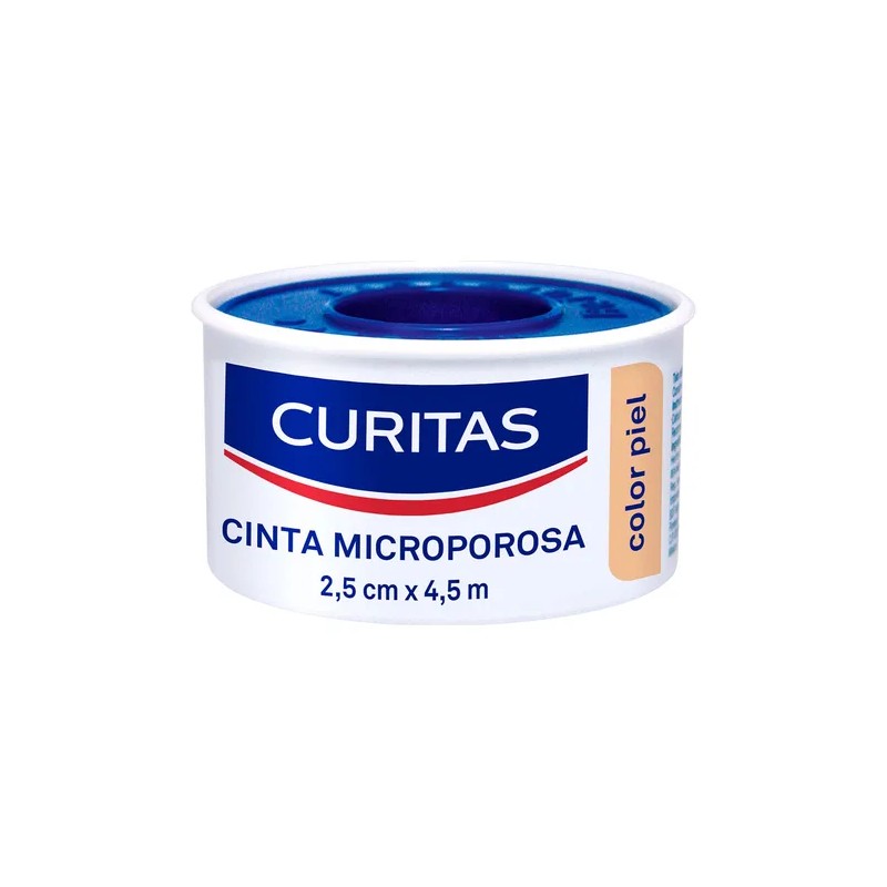 Cinta Microporosa Curitas Color Piel De 2.5cm X 4.5m