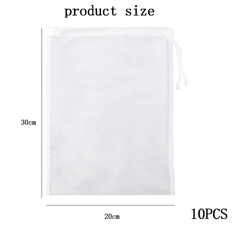 10 PCS Nut Milk Bag Reusable Strainer Bag for Yogurt