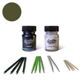 ScratchesHappen Exact-Match Touch Up Paint Kit - Jeep Green Metallic (PGJ/EGJ) for Jeep - Essential (Paint + Clear Coat)