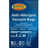EnviroCare Replacement Anti-Allergen Bags for Miele Canisters Style F J
