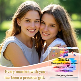 Bestie Gifts, Friendship Gift Colourful Puzzle Acrylic Plaque Bestie Birthday Gifts for Women Friends Female, Special Thoughtful Friend Gift on Christmas Birthday Graduation Wedding