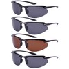 Edge I-Wear Men's Wraparound Scratch Free Polarized Lens Sunglasses 570053-P1-4(M.AMGY)