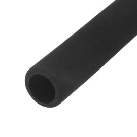 M METERXITY Pipe Insulation Foam Tube, 24mm ID 34mm 1-1/4" OD 496mm Length, Soft Flexible Foam Tubing Pipe Foam Insulation for Handle Grip Support/Guitar Stand/Roof Racks [Black]