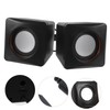 Operitacx 1 Pair Portable Desktop Speakers with Strong Bass for