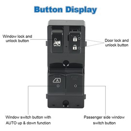 WMPHE Automatic Power Master Window Switch Compatible with Nissan NV1500 NV2500 NV3500 2013 2014 2015 2016 2017 2018 2019 2020 2021, Driver Left Side 13 Pins, Replacement for 25401-1PA0C