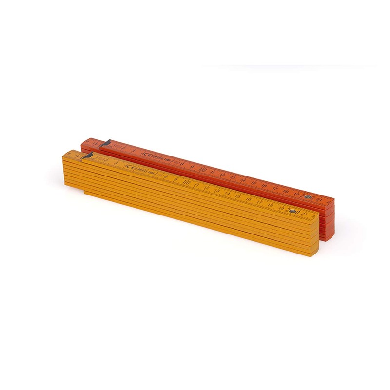 Metrie BL52 Folding Rule, Duplex Scale, 2 Metres, Colourful