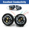 YSY 2PCS BAY15D 1157 2057 2357 7528 Metal Socket/Connector/Base w/Pigtail