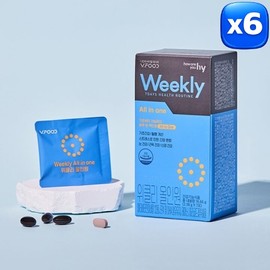 Korea Yakult [Korea Yakult] V Food Weekly All-in-One 2.38g Lutein Omega 3 Contains 7 sachets, 6 pieces / [한국야쿠르트] 브이푸드 위클리 올인원 2.38g 루테인 오메가3함유 7포, 6개