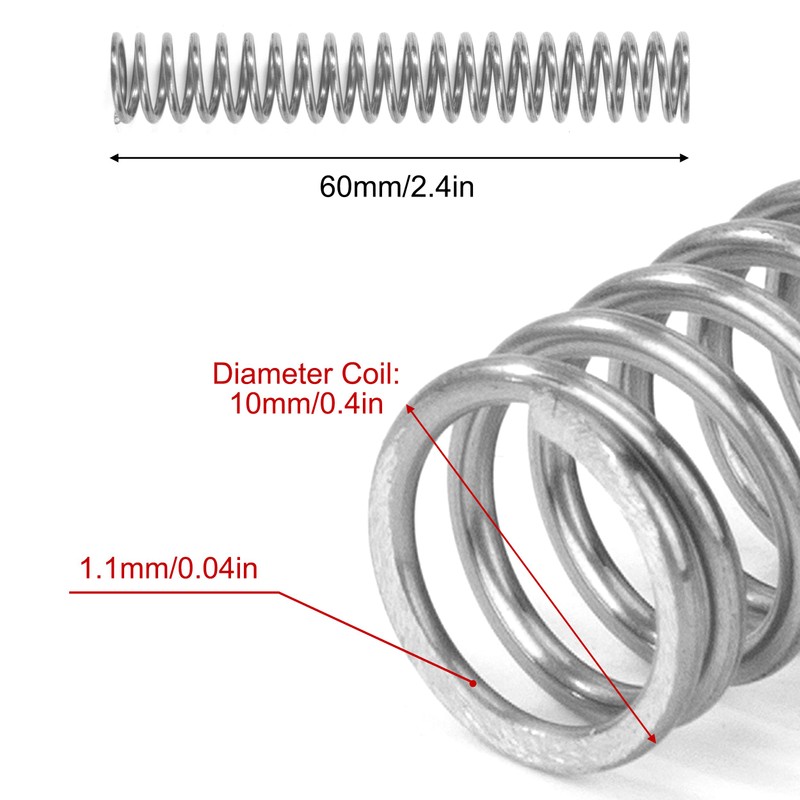 GUNGY Compression Spring Stainless Steel Spring Compression Springs 60 mm