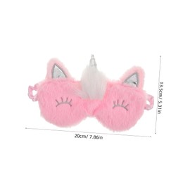 BESPORTBLE 2pcs Cute Unicorn Plush Eye Mask Soft Gradient Rainbow Sleep Blindfold for Teens Women Fun Sleepover Party Supplies Adorable Animal Eye Cover for Sleep