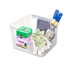 iDesign Medium Wallspace Storage Bin and Bracket - Wall-Mounted Storage Bin - Clear - Made in USA