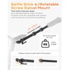 MOVMAX Invisible Carbon Fiber Selfie Stick with 1/4 "-20 Thread,Extendable