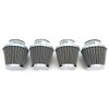 Large Tapered Chrome Pod Filter Set of 4-39mm - Fits