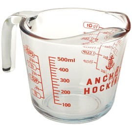 Anchor Hocking FBA_55177OL11 Glass Open Handle Measuring Cup, 16 Ounce