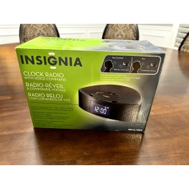 Insignia Clock Radio with Snooze Sleep Voice Command Ns-clvro1 Am/Fm Radio