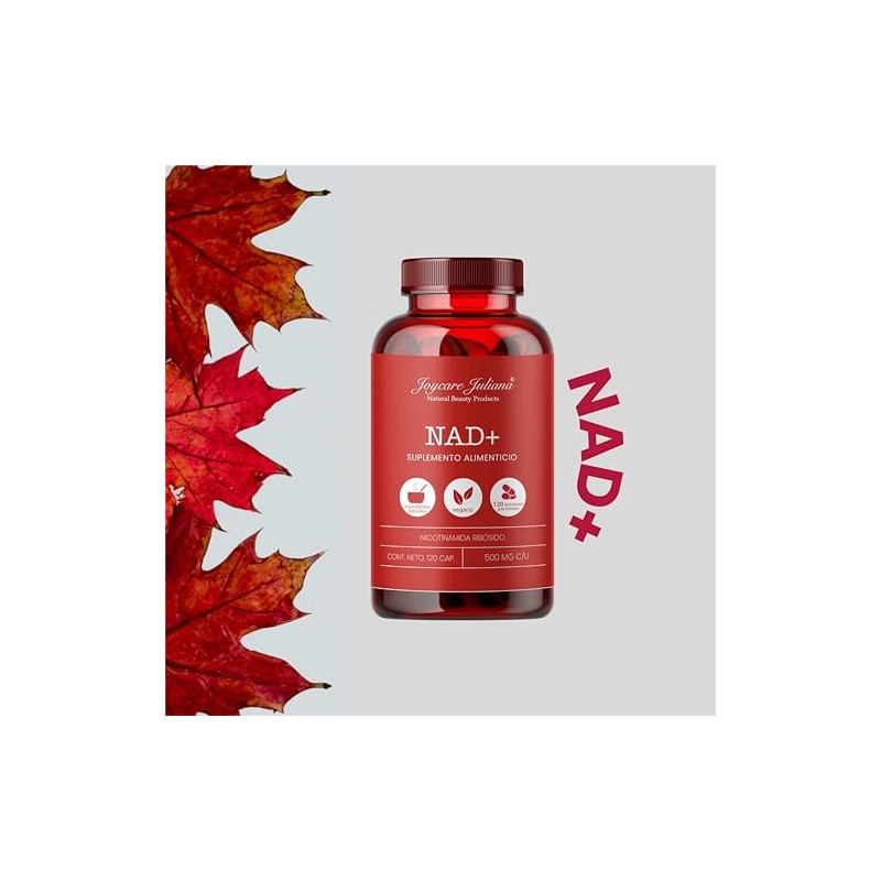 NAD+ 120 Cápsulas, Suplemento Alimenticio, Nicotinamida Adenina Dinucleótido, Joycare Juliana