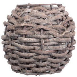 Brandsseller Flower Pot Made of Branches Braided Diameter 10 cm Height 18 cm - Vine Wood