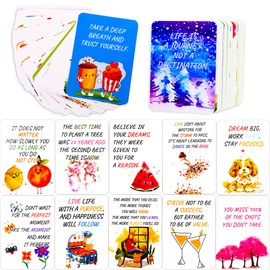 RAORAOYUE 50PCS Inspirational Affirmation Cards, Encouragement Quotes Card, Motivational Cards for Women Church End of the Year Teacher Gifts