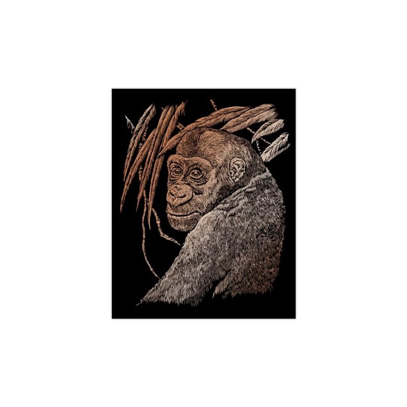Royal & Langnickel Copper Engraving Art A4 Size Ape Designed
