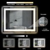 Snowdool LED Bathroom Mirror, 24"x36" with Front and Backlit, Anti-Fog,