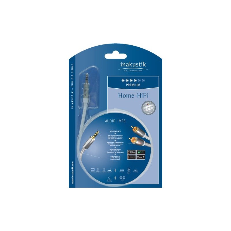 In-akustik Premium II 3.5 mm Jack Plug to 2x RCA