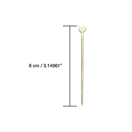PartyLife Hors d'oeuvres Pins, Heart, Gold, Set of 10, 3.1 inches (8 cm), Stainless Steel, Pinchos, Cocktail Pins, Fruit Picks, Home Party, Tanabata, Orihimoeuvres Pin, Gold, Heart, Punch, Toothpick, Pinchos, Cocktail, Hors d'oeuvres Pin, Fruit Picks, Ap