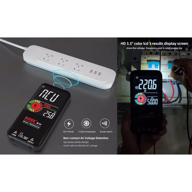 Yangers Digital Multimeter Automatic AC DC Voltmeter Pancontrol LCD display