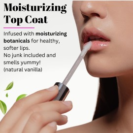 Fifth & Skin BOTANICAL LIP GLOSS Natural - 90% Organic - Gluten Free - Cruelty Free - Velvety Feel - Moisturizing Vitamin Rich (Clear Glaze)