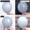 PartyWoo Dusty Blue Balloons 50 pcs 12 Inch Light Grey