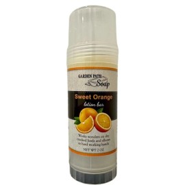 Garden Path Soap SWEET ORANGE LOTION BAR - Amish Handcrafted Bright & Nourishing Solid Balm