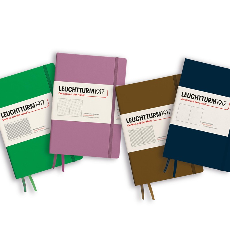 LEUCHTTURM1917 372211 Notebook, Medium (A5), Softcover Writing Book, 123 Numbered