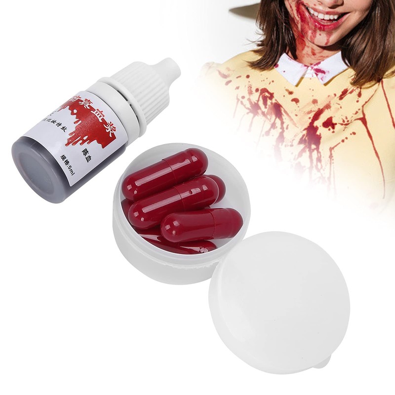 Fake Blood Pill, Simulation Fake Blood Capsules for Theater Film,
