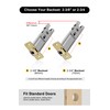 goldenwarm Brushed Gold Pocket Door Lock with Pull, Square Pocket